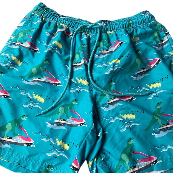 No Boundaries Men Blue and Pink Swim Trunks - Picture 1 of 2